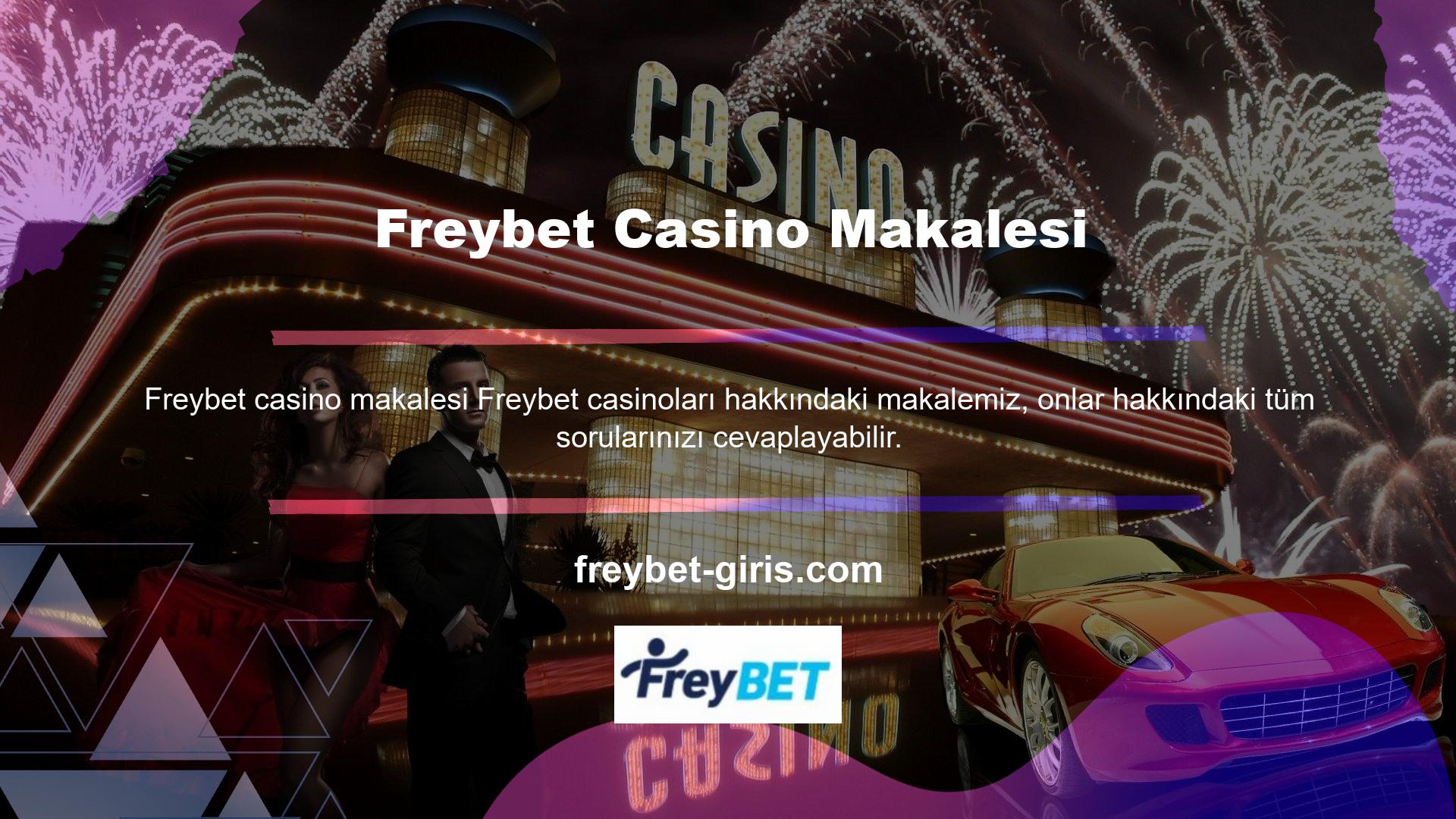 Freybet Casino bahis, canlı bahis, casino ve canlı casino hizmetleri sunacak